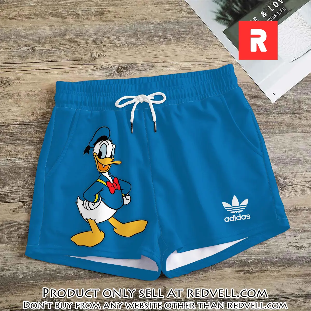 Premium donald duck in adidas women shorts lady beach shorts wms1079 rv5554940
